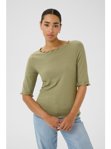 Kaffe T-shirt KAsamantha Tight fit in Deep Lichen Green CC