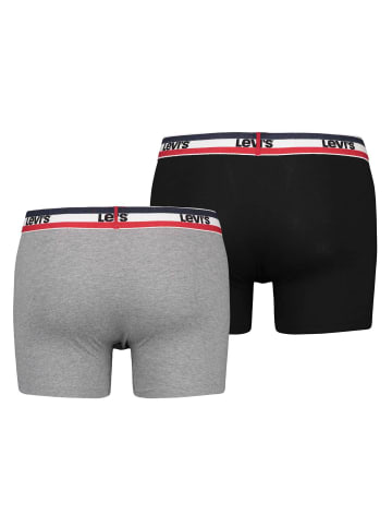 Levi´s Boxershort 2er Pack in Hellgrau/Schwarz