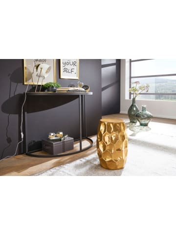 FineBuy Beistelltisch in Gold / Aluminium / 30x29x47