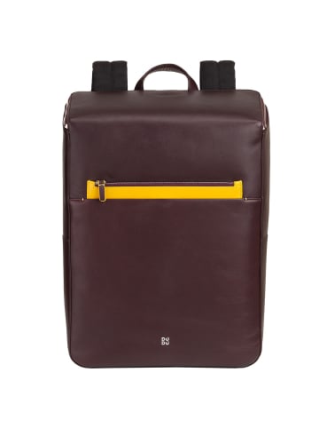 DuDu Rucksack Leder 40,5 cm in burgundy