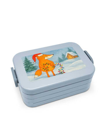 Mr. & Mrs. Panda Bentobox Fuchs Weihnachten Design ohne Spruch in Blau Pastell