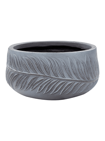 Beliani Outdoor Blumentopf FTERO in Grau - (W) 25 x (H) 14 x (L) 25 cm