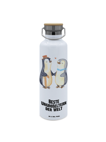 Mr. & Mrs. Panda Trinkflasche Aus Edelstahl Pinguin Beste Urgroß... in Weiß
