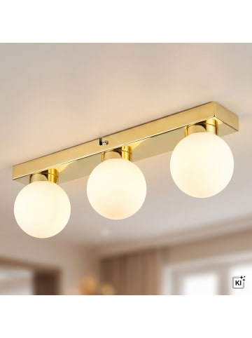 Licht-Erlebnisse Deckenlampe (B)9 x (L)46 x (H)12 cm in Gold