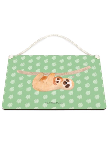 Mr. & Mrs. Panda Schild Faultier Kind ohne Spruch in Tropengrün