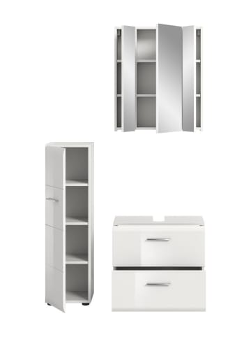 ebuy24 Badmöbelset Ice (3-teilig) Weiß 105 x 30 cm