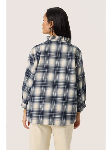 Soaked in Luxury Hemd SLPamala Gerade Passform in Navy Checks