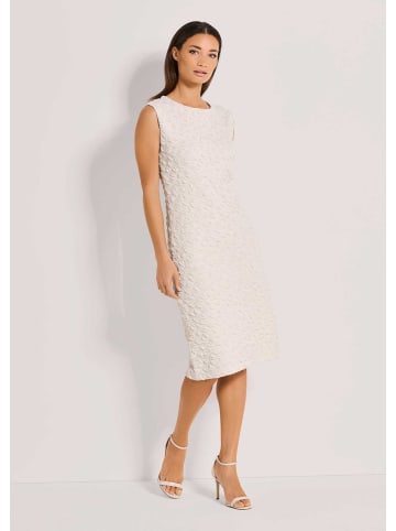 MADELEINE Elegantes ärmelloses Kleid mit Struktur in kiesel