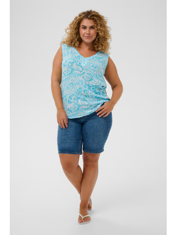KAFFE curve Bluse ärmellos KCvilana Regular fit in Aquarius Chalk Paisley
