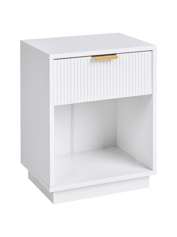 Beliani Nachttisch SUMMERVILLE in Weiß - (W) 40 x (H) 50 x (L) 30 cm
