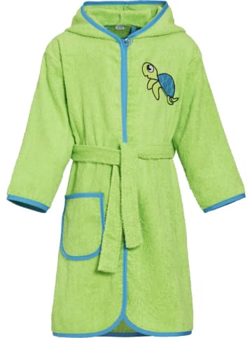 Playshoes Bademantel "Frottee-Bademantel Schildkröte" in Grün
