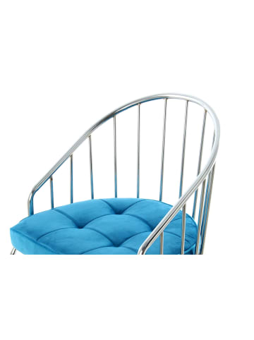 Kayoom Stuhl Palma in blau - chrom