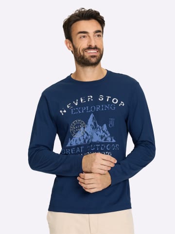 WITT WEIDEN Langarmshirt in dunkelblau-bedruckt