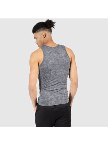 SMILODOX Tank Top Sergio in Anthrazit Melange