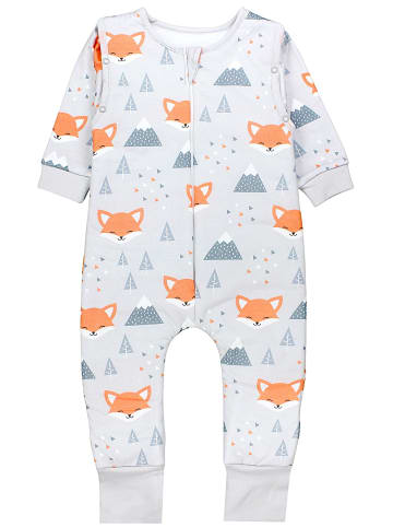 TupTam Babyschlafsäcke mit Beinen und Ärmel in grau/orange