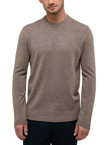 Eterna Rundhalspullover für Herren in beige