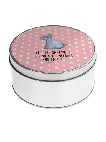 Mr. & Mrs. Panda Aufbewahrungsbox Einhorn Nashorn mit Spruch in Rot Pastell