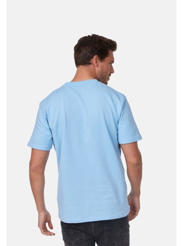 smiler. T-Shirt laugh. in blau