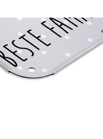 Mr. & Mrs. Panda Blechschild Koala Familie zwei mit Spruch in Grau Pastell