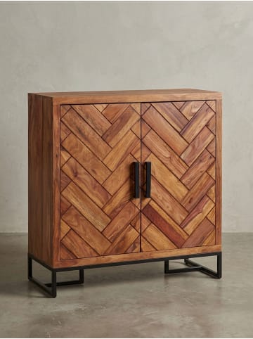 KADIMA DESIGN Schuhschrank Massivholz 100x105x40 cm Schuhregal Geschlossen