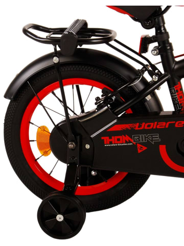 Volare Kinderfahrrad Thombike für Jungen 14 Zoll Kinderrad in Schwarz Rot 4 Jahre