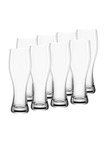 LEONARDO 8er Set Weizenbiergläser Taverna 500 ml in transparent