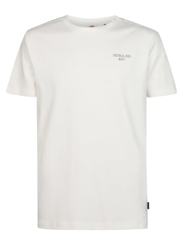 Petrol Industries Baumwoll-T-Shirt mit Print zimmer in Weiß