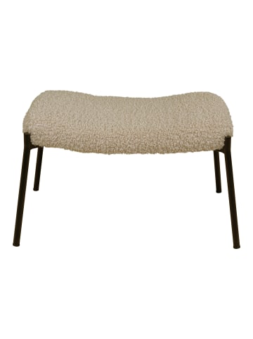 House Nordic Fußhocker GLASGOW Taupe Lammfell Optik