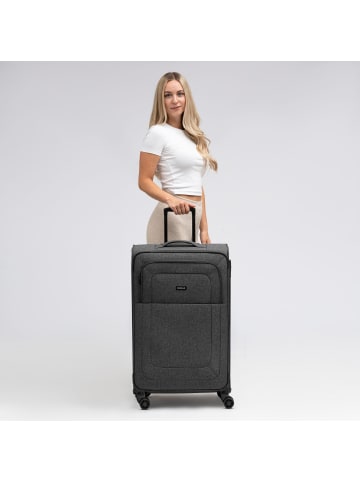 Redolz Essentials 12 LARGE 4 Rollen Trolley 79 cm mit Dehnfalte black2