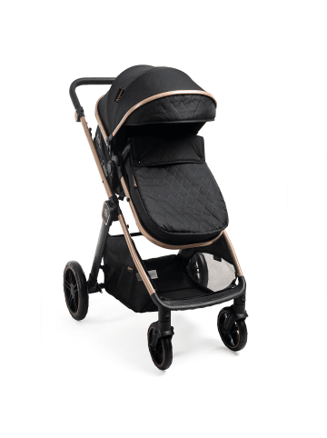 BeBelissimo 2 en 1 Kinderwagen - Wickeltasche - Iris in Schwarz