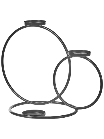 Beliani Kerzenständer CAKUNG in Schwarz - (W) 44 x (H) 33 x (L) 26 cm