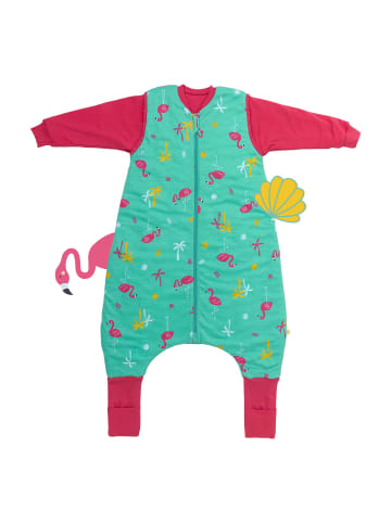 Schlummersack Bio Schlafsack mit Füßen und umklappbaren Bündchen 2.5 TOG in Pink