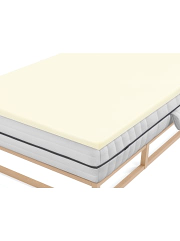 Biberna Spannbetttuch Jersey-Elastic Topper in perlmutt