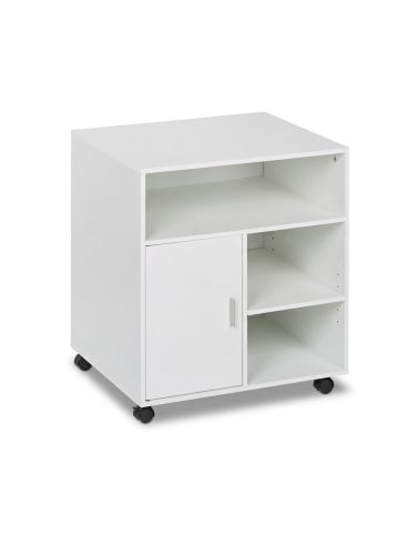 relaxdays Rollcontainer in Weiß - (B)60 x (H)66,5 x (T)50 cm