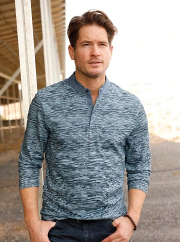 WITT WEIDEN Langarm-Shirt in blau-gemustert