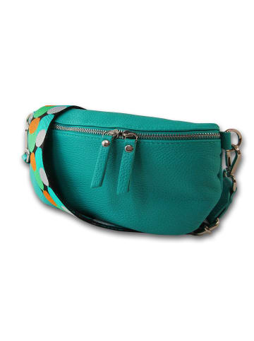 Toscanto Leder Gürteltasche Toscanto Tasche türkis, mehrfarbig ca. 25cm