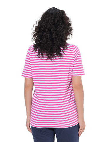 Ulla Popken Poloshirt in kräftiges pink