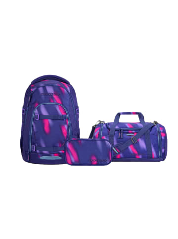 Coocazoo Schulrucksack-Set MATE "Aurora Glow" 3-tlg. in Lila