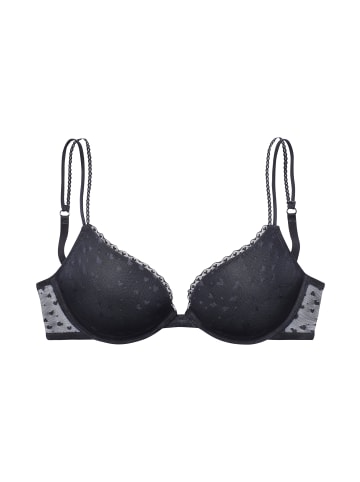 PETITE FLEUR Push-up-BH in weiß + schwarz