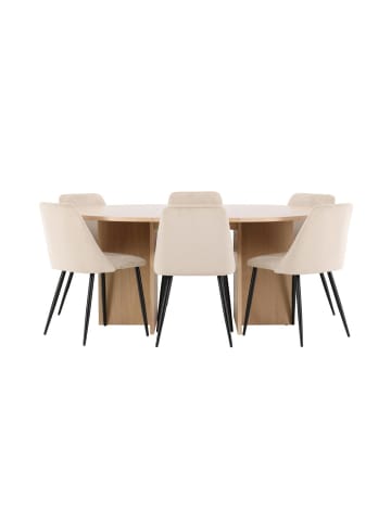ebuy24 Essgruppe Strada (6-teilig) Whitewash 120 x 120 cm