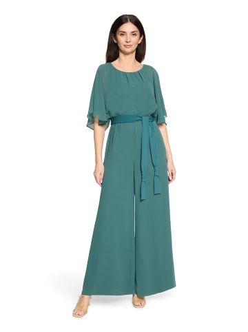 Vera Mont Jumpsuit mit Bindegürtel in Dark Emerald