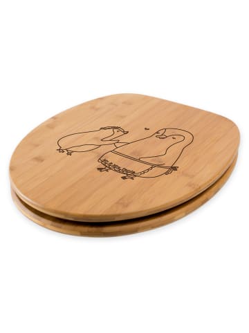 Mr. & Mrs. Panda WC Brille Pinguin mit Kind ohne Spruch in Transparent