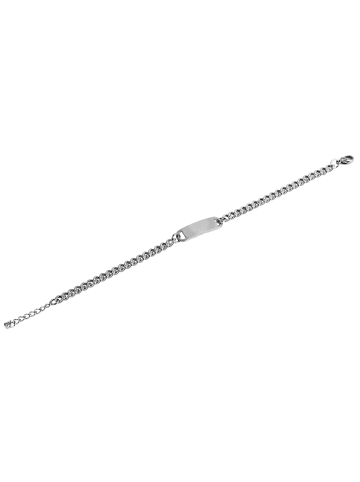 Adeliás Unisex Armband – Panzerarmband aus Edelstahl 17+3 cm in silber