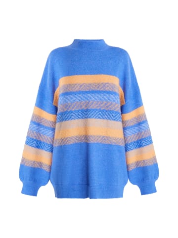 IZIA Damen Pullover in Blau Mehrfarbig