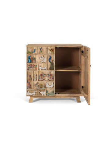 Giner y Colomer Kommode aus natürlichem Mangoholz mit originellen Details in Multicolored