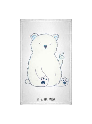 Mr. & Mrs. Panda Handtuch Eisbär Faul ohne Spruch in Weiß