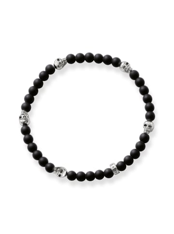 Thomas Sabo Armband Totenkopf in silber, schwarz