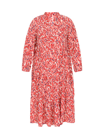 Usha Plus Size Dress usha PLUS SIZE in Multicolor Orange