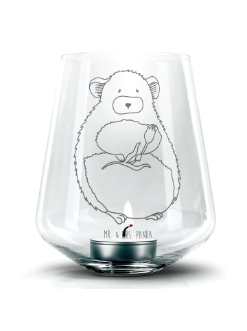 Mr. & Mrs. Panda Laterne Chinchilla Blume ohne Spruch in Transparent