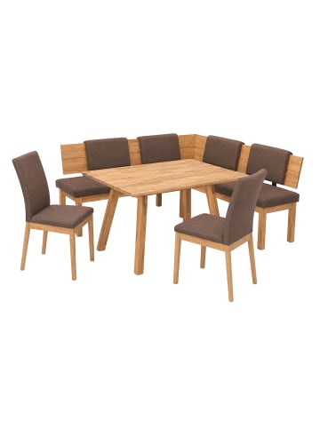 58 aufm Kessel ECKBANKGRUPPE Modern Danny 2 für 7 Personen Massivholz Wildeiche/Braun